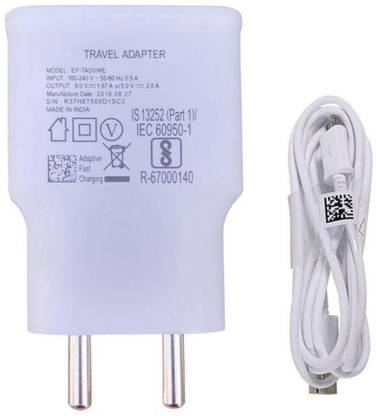 Longan Wall Charger Accessory Combo for SAMSUNG Galaxy Core Prime SM-G361H, SAMSUNG Galaxy J5 Prime, SAMSUNG Z4, SAMSUNG Galaxy On7, SAMSUNG Galaxy J3, SAMSUNG Galaxy E5, SAMSUNG Galaxy Note Edge, SAMSUNG Galaxy J1 Ace, SAMSUNG Grand Prime, SAMSUNG Galaxy S Duos 3, SAMSUNG Galaxy J3 Pro (Charger with MicroUSB Cable)
