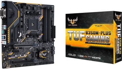 ASUS TUF B350M-PLUS GAMING AM4Socket Micro-ATX AMD B350 Chipset DDR4 Motherboard for Desktop