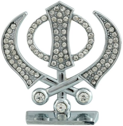 Office NK GLOBAL 1 Pc Sikh Symbol Showpiece Khanda Kirpan Metal Statue for Home Temple Decorations Car Dashboard Statue Gift