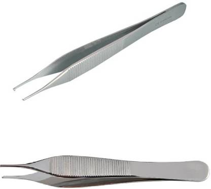 Agarwals Adson Tooth And Plain Forcep 5" (Set Of 2) Dressing Forceps