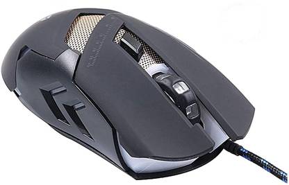 VIBOTON TINJI TJ-5 Wired Gaming Mouse 6D Optical 7 LED Color Changing 5500 DPI USB Computer Mouse Gamer Mice Silent with Backlight for PC Laptop. Wired Ambidextrous Optical  Gaming Mouse