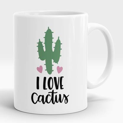 LASTWAVE I LOVE Cactus 11oz Ceramic Coffees Ceramic Coffee Mug