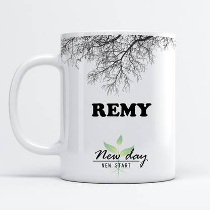 Beautum Remy Printed New Day New Start White Name Model No:NDNS017284 Ceramic Coffee Mug