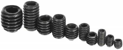 RPI SHOP Bolt M3 X 5mm Allen Grub Screw,Hex Socket Set Screw-HT ,Bright Finish, Machine Thread, Quantity - 100 Pcs