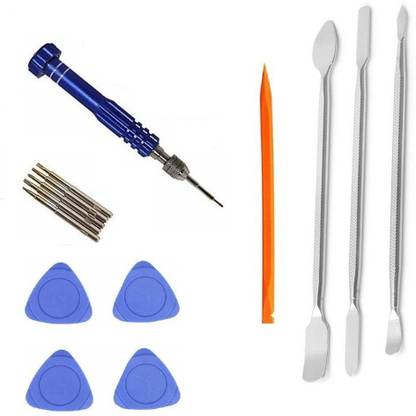 wroughton Tool kit 5 in 1 For All Mobiles Repair Screwdriver Set With 4 Mobile Opener, 1 Plastic Spudger Stick for Mobile Repairing and Set of 3 Metal Openers for Mobile Phone and Gadget Repairing Supporting Tools Precision Screwdriver Set