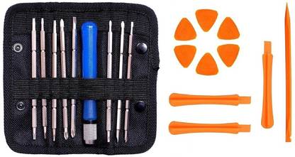 wroughton Multi-Function 16 in 1 Screwdriver Set Repair Tool Kit for Mobile Phone, Watch, PC, Laptop, Digital Gadgets With ESD Safe Anti-static Fiber Plastic Opening Pry Tools for Mobile and Gadgets Disassembly Kit Precision Screwdriver Set
