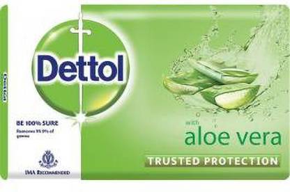 Dettol Bathing Bar Soap, Aloe Vera ( 60 g , Pack of 60 )