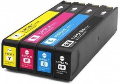 Hanat 975A Ink Cartridges For Use In HP PageWide 352dw / 377dw / 377dn / 452dw / 452dn / 477dn / 477dw / 552dw / 577z / 577dw, HP PageWide Managed P55250dw / P57750dw Printers Black + Tri Color Combo Pack Ink Cartridge