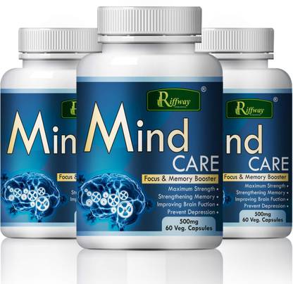 Riffway Mind Care Vitamin Pills Helps Inproves Memory Power, Brain Health & Function