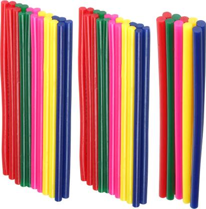W Wadro 11mm(40,60,80,100 Watt Glue Guns) Multi-Colored Hot Glue Sticks - Pack of 50 Adhesive
