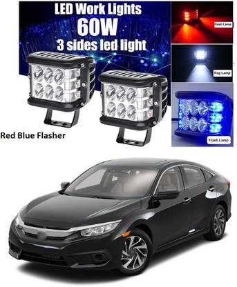 PECUNIA Blue, Red LED Vehicle Mirror Light