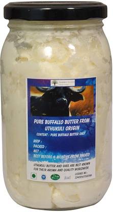 Nature's Shadow Pure Uthukulli Origin Butter (Buffalo Butter from Uthukuli Village, 1000 Grams) Glass Bottle