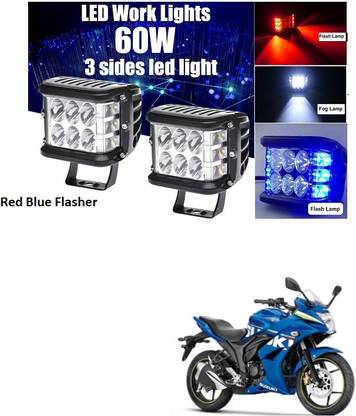 PECUNIA Blue, Red LED Vehicle Mirror Light