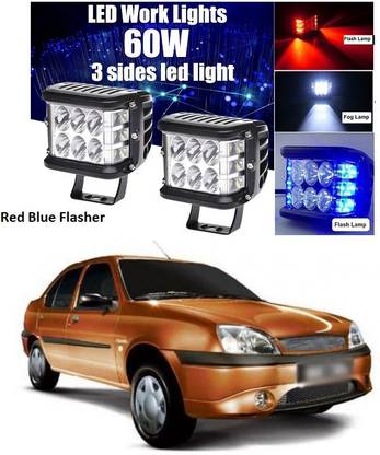 PECUNIA Blue, Red LED Vehicle Mirror Light