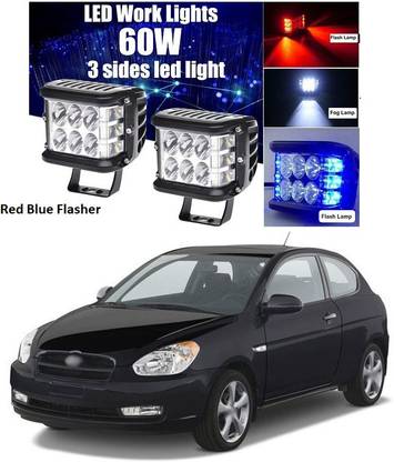 PECUNIA Blue, Red LED Vehicle Mirror Light