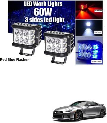 PECUNIA Blue, Red LED Vehicle Mirror Light