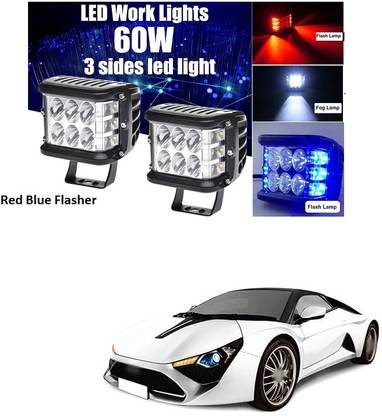 PECUNIA Blue, Red LED Vehicle Mirror Light