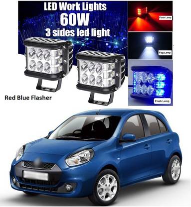 PECUNIA Blue, Red LED Vehicle Mirror Light