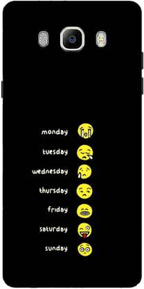 FULLYIDEA Back Cover for Samsung Galaxy J7 - 2015, EMOJIS WEEKDAYS