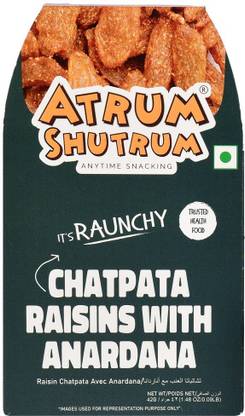 Atrum Shutrum Chatpata Raisins With Anardana (Healthy Snack & Nutritious Dry Fruits) Immunity Booster Packed With Energy and Rich in Fiber, Vitamins, and Minerals, Protiens, Vitamin C & E Raisins