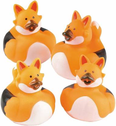 FUN EXPRESS Sly Fox Rubber Ducks - 12 pcs Bath Toy