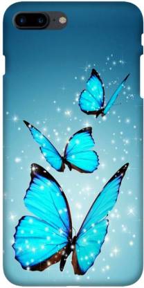 LEEMARA Back Cover for Apple iphone 8 Plus, Butterfly, Blue, Colourful Butterfly, PRINTED, BACK COVER