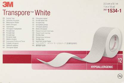 3M White Tape 1534-1 12 Rolls First Aid Tape