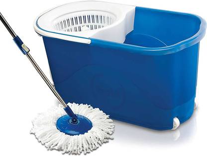 GALA Spin mop with easy wheels and bucket for magic 360 degree cleaning (with 2 refills) Mop Set