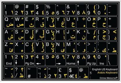 Techvision english non transparent black background keyboard computer stickers keyboard key Keyboard Skin