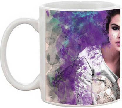 AngaarLook Beautiful Selena Gomez Pattern Ceramic Coffee Mug