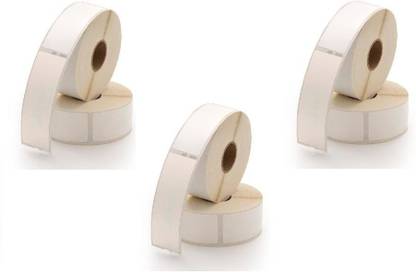 youlogic 27MMX88MM (1.06inch X3.46inch) Barcode Label Thermal Paper Label Stickers (White) 1ROLL 400 LABELS set of 6 Roll thermal Paper Label