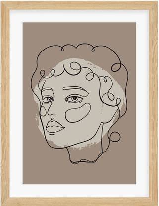 ColossalArtHouse Modern Art Matted Poster Frame with Glass Front Fine Art Print