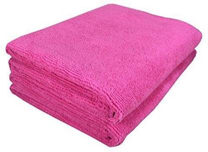 SOFTSPUN Microfiber Cloth - 2 pcs - 40x60 cms - 340 GSM Pink Wet and Dry Microfiber Cleaning Cloth