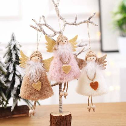 My Party Suppliers Christmas Angel Doll Year Latest Christmas Angel Dolls Cute Xmas Tree Ornament Angel Figurine Pack of 3
