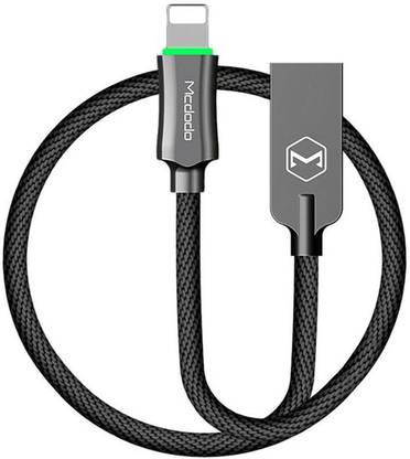 Mcdodo Lightning Cable 2.4 A 1.2 m With LED Indicator (MUST NEED 18W FAST ADEPTER) AutoDisconnect Cable For Iphone , Autodisconnect After 30 Minute When Phone Charged 100% , Fast & Safe Cable (Specially For I11 Series)