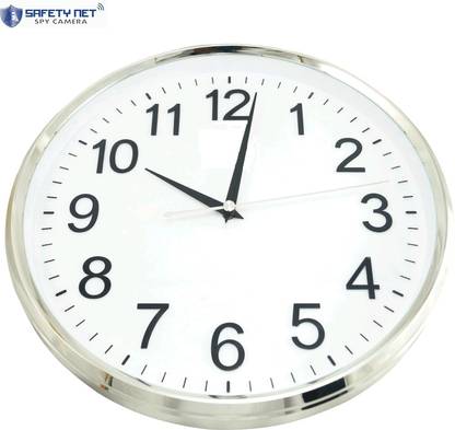 Safetynet WiFi 4K Hidden Camera Wall Clock Spy Camera with Motion Detection, Security for Home and Office, Nanny Cam/Pet Cam/Wall Clock Cam, Remote-Real Time Video, Support iOS/Android, Video only Security Camera