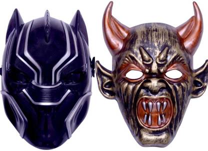 Style Mania Black Panther LED Light Function & Scary Devil Mask Party Mask