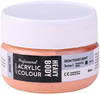 BRuSTRO Professional Artists’ Heavybody Acrylic Paint 50Ml Skin Tone Light (Sr 1)
