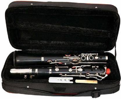 bankey hub Best New Bb CLARINET 14 KEY, EBONITE MATERIAL, BRASS NIKLE KEY, 1 RICO REED + 1 PLASTICOVER RICO REED + CASE / COVER Clarinet
