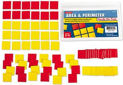 THE LABWORLD Area and Perimeter kit Math Model manipulatives Teaching aid Material for Schools Classroom,Plastic ,hand on activity