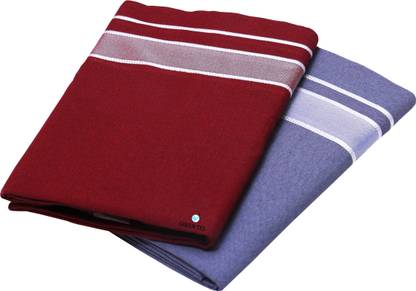 Solid Maroon, Grey Lungi