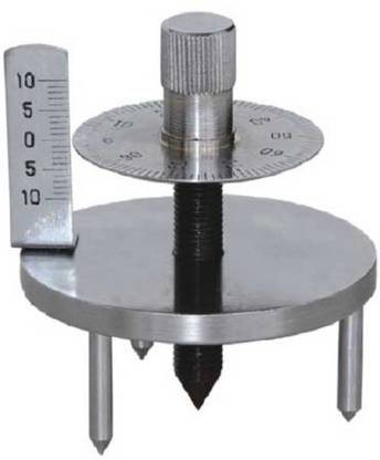 THE LABWORLD spherometer double disc brass nickel coating measuring instrument device for students ad optics shops Height Gauge