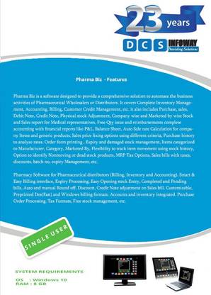 Inventory Biz Pharmacy / Medical Shop / Clinic Management Software (Pharma Biz - Single User)