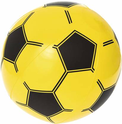DIVI DIVINE Designer Inflatable Beach Ball/ PVC / Swimming/ Pool Ball- Yellow (41 cm) Inflatable Ball