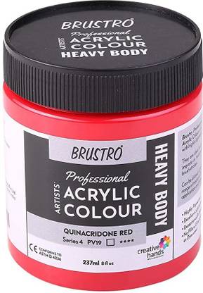 BRuSTRO Professional Artists’ Heavybody Acrylic Paint 237Ml Napthol Crimson (Sr 3)