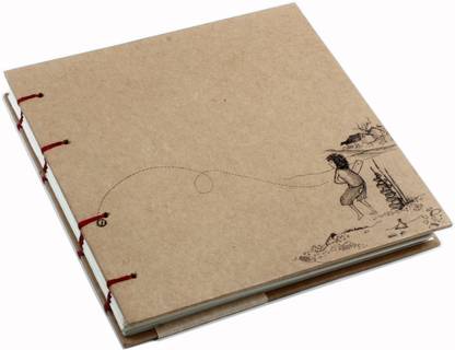 resha Sketchbook Notebook Dairy 6 Inch X 6 Inch with 80 Sheets / 160 Pages And Thread Binding cricket brown Sketch Pad