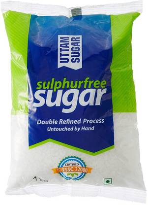 Uttam SULPHURLESS DOUBLE REFINED SUGAR 1 KG Sugar