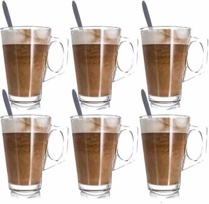 Joy2u Pack of 6 Glass Best quality tranarent tea and coffee cup