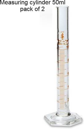 THE LABWORLD Measuring cylinder 50ml Borosilicate Glass Graduated Cylinder