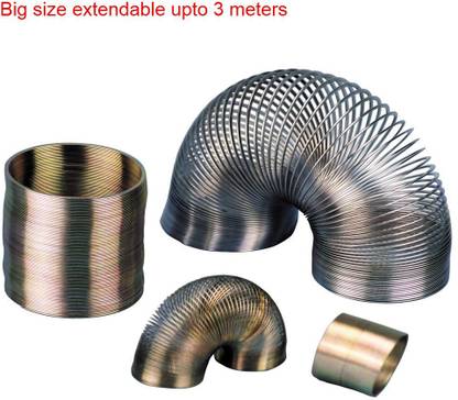 MATHWORLD Helix slinky spring toy metal big size for fun and learn wave activity, made of tempered steel.